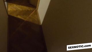 Bitch Fucked in the Mouth and Lick the Cum Off the Floor Because She Was Do