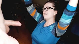 Glasses on for a HUGE facial blast - Total Fucking Awesomeness