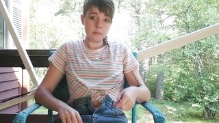 Masturbating on the deck