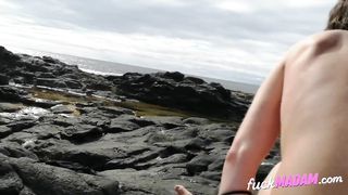 Fucking with a perfect ass in beach