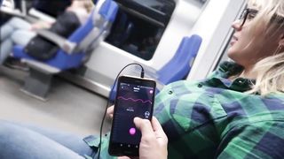 REMOTE CONTROL MY ORGASM IN THE TRAIN / PUBLIC FEMALE ORGASM