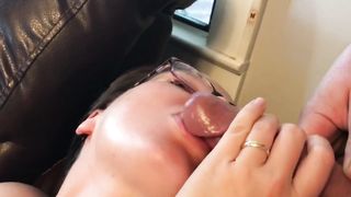 Milf masturbates and licks my cock klixen style until it erupts cum