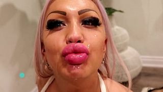 Blonde Bimbo Blowjob Lips Made To DEEPTHROAT | Blowjob Compilation