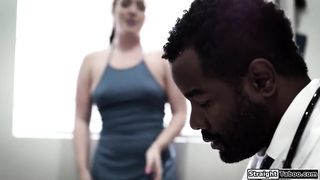 Black doctor anal fucks a busty patient