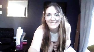 girl outfit - camgirl masturbates with a dildo and her wand