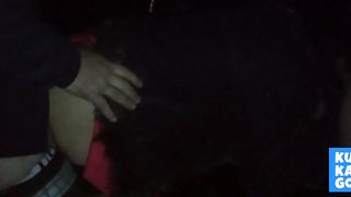 Real slut girl shared by husband and stranger guy in public parking