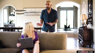 Guy masturbates with his busty mominlaw