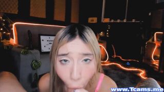 Sexy Ts Jerking Her Cock And Showing Her Ass