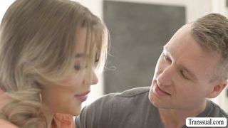 Two Horny blonde shemales enjoy swaping boyfriends