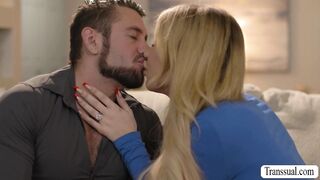 TS Gracie Jane lets friend fuck her ass