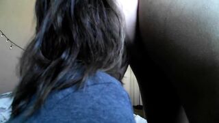 Horny blonde teen suck his cock and ass as payment