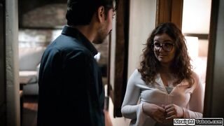 Teen student asks a teacher to fuck her