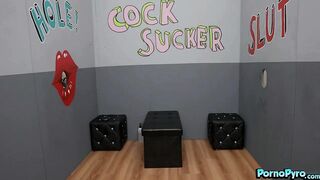 Katie Kush Sucks Two Gloryhole BBCs