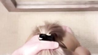 German Blonde Gets Facial