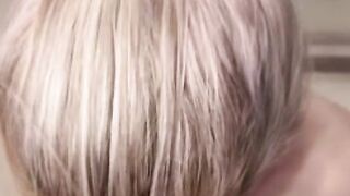 German Blonde Gets Facial