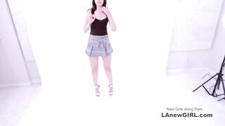 Brunette wants smacked with throat full