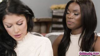 Ana Foxxx comforts her bestfriend Queenie Sateen