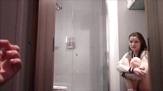 collage dorm bathroom fuck shy girl