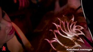 Slave anal fucked in shibari suspension