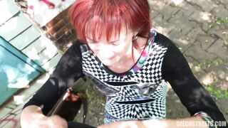 Czech Streets 111 Mrs Irena loves money and cocks