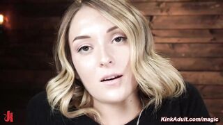 Blonde fucks machine and vibrates and rubs pussy