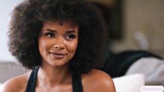 Lesbian milf fingering big tits roommate