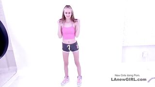 Super Cute Skinny Teen Debuts in Porn