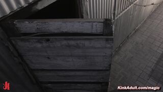 Cheating blonde wife gets anal fuck in bondage