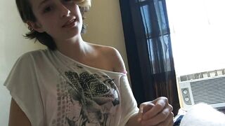 Cute Submissive step sis Sophie does a favor for her step bro