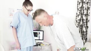 56 YO Granny Nurse Fucks patient