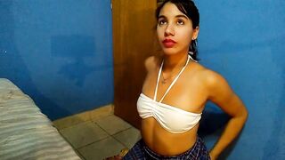 Argentinian Teen Sucks Big Cock