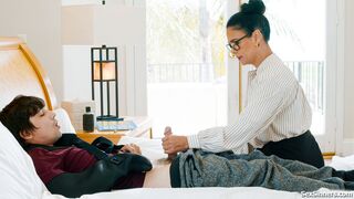 Teacher gives student a HELPING HANDjob