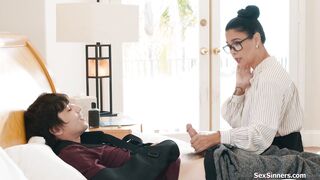 Teacher gives student a HELPING HANDjob