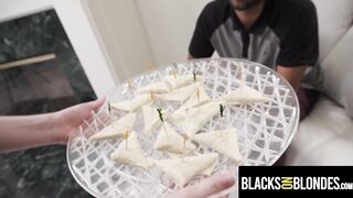 Ponstar HAZEL MOORE Gangbanged at Dinner Party - Blacks On Blondes