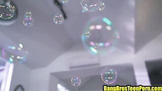 Tiny asian gets caught messing around