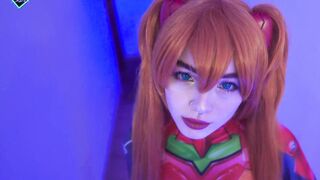 Asuka Langley Soryu training her holes. Karneli Bandi