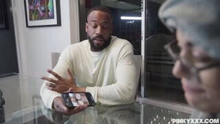 AMBER ALENA TAKES HUGE BLACK DICK