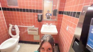 Hailey Rose Risky Creampie in Whole Foods Public Bathroom